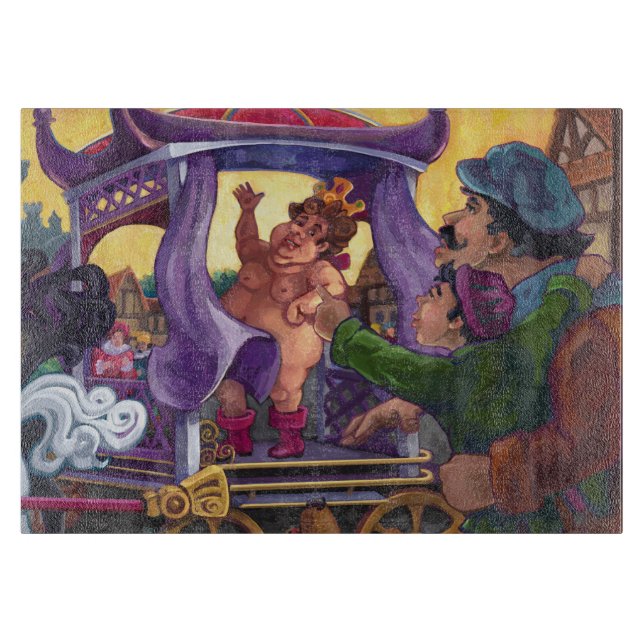 The Emperor’s New Clothes Art Cutting Board (Front)