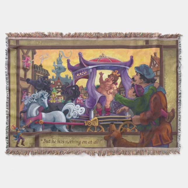 The Emperor’s New Clothes Throw Blanket (Front)