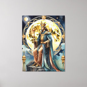 the emperor - tarot magic painting canvas print