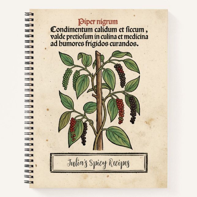 The Emperor's Bite: Medieval Black Pepper  Notebook (Front)