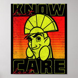 The Emperor's New Groove Kuzco Don't Know Don't Ca Poster
