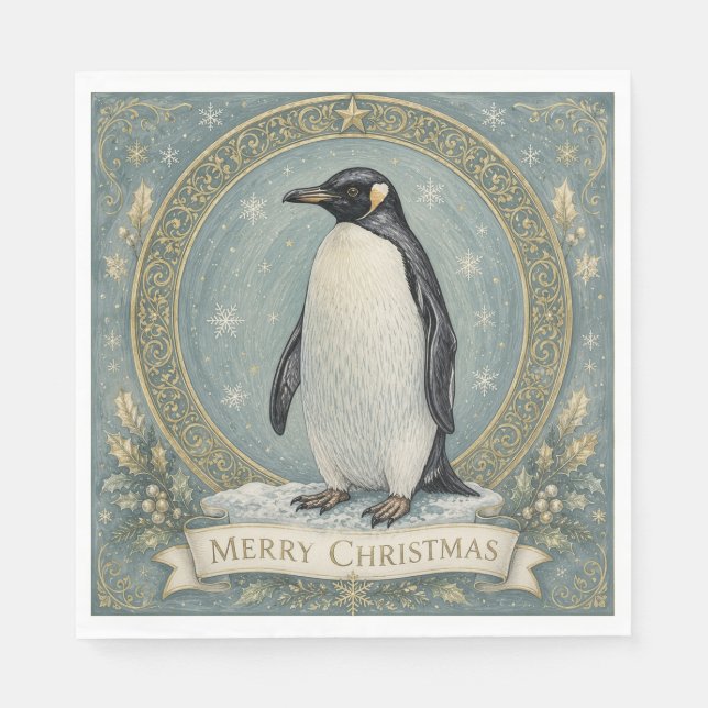 The Emperor's Yuletide Greeting Napkin (Front)
