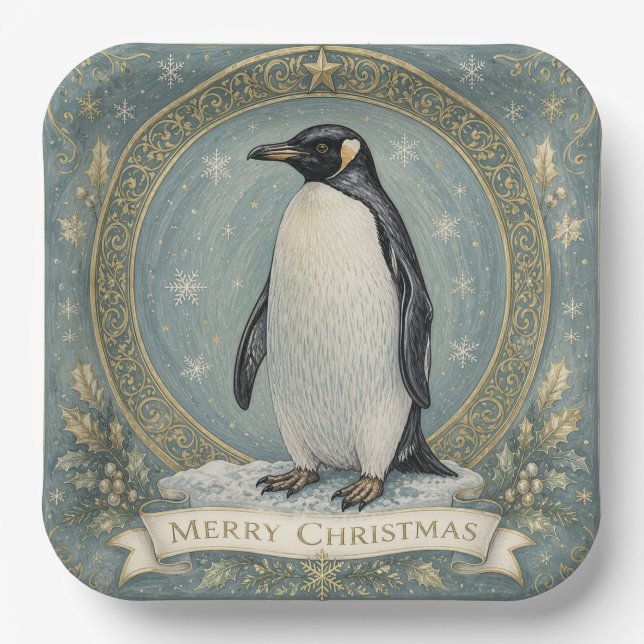 The Emperor's Yuletide Greeting Paper Plate (Front)