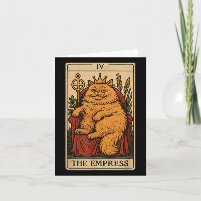 The Empress Cat Tarot Card Funny Witchy Mystical K (Front)
