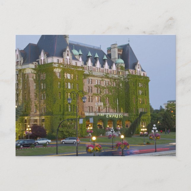 The Empress Hotel at the inner harbour in Postcard (Front)