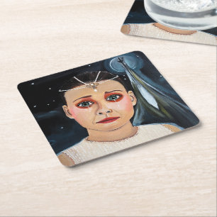 The Empress Painting by Alfred Fox Square Paper Coaster