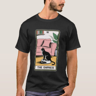 The Empress Robot Vacuum Cleaner Cat Funny Tarot C T-Shirt