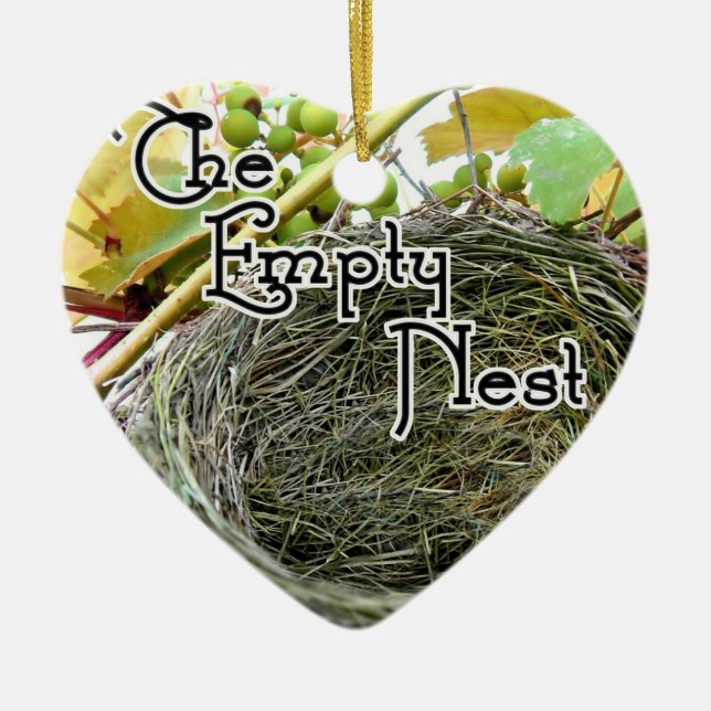 The Empty Nest Ceramic Ornament (Front)