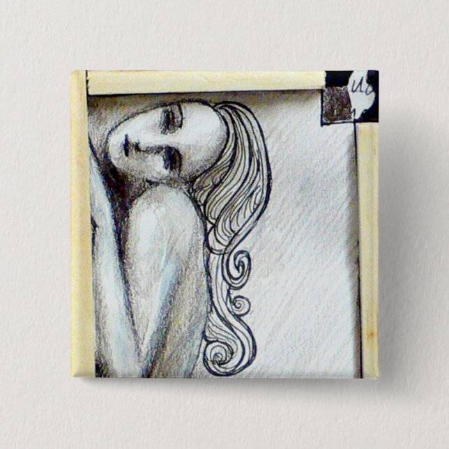 The Empty Space 2 Inch Square Button (Front)