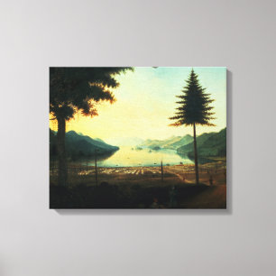 The Encampment at Lake George, New York, 1759 (oil Canvas Print