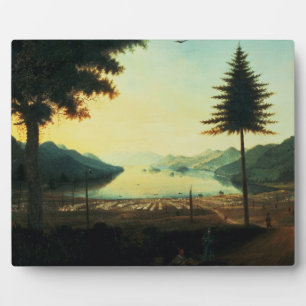 The Encampment at Lake George, New York, 1759 (oil Plaque