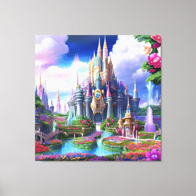 The Enchanted Castle: A Place of Beauty and Wonder Canvas Print (Front)