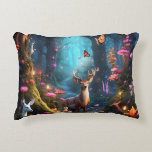 The Enchanted Forest a Mystical Oasis Accent Pillow