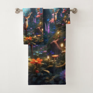 The Enchanted Forest a Mystical Oasis Bath Towel Set