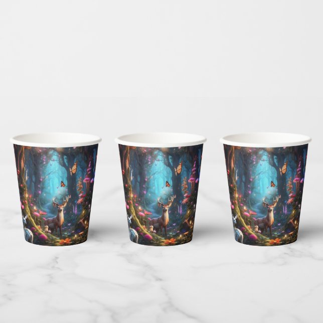 The Enchanted Forest a Mystical Oasis Paper Cups (Multi)