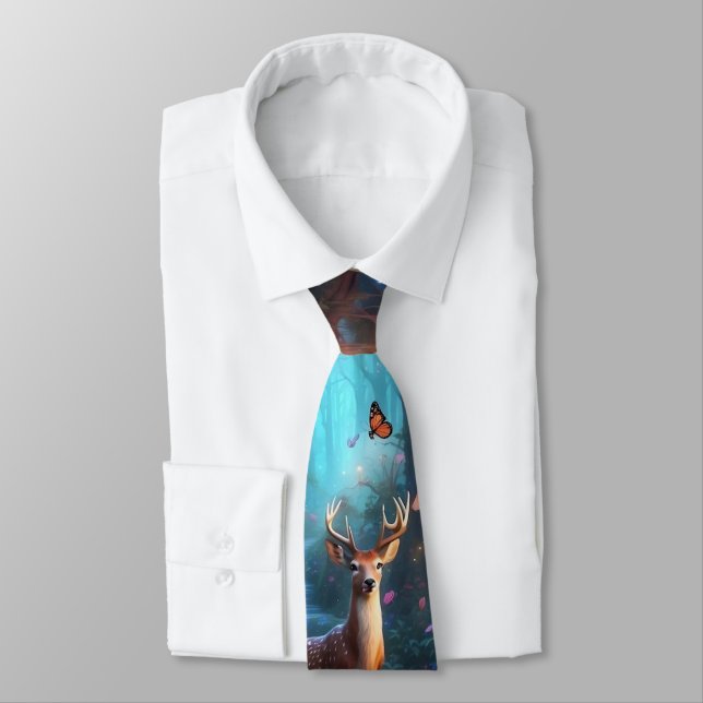 The Enchanted Forest a Mystical Oasis Tie (Tied)