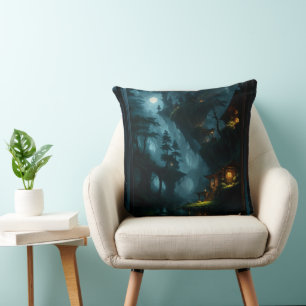 The Enchanted Forest Of Coi by Xzendor7 Throw Pillow