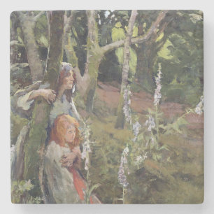 The Enchanted Wood (oil on canvas) Stone Coaster