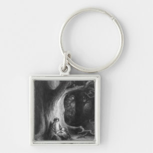 The Enchanter Merlin and the Fairy Vivien Keychain