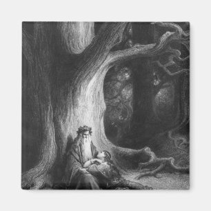 The Enchanter Merlin and the Fairy Vivien Magnet
