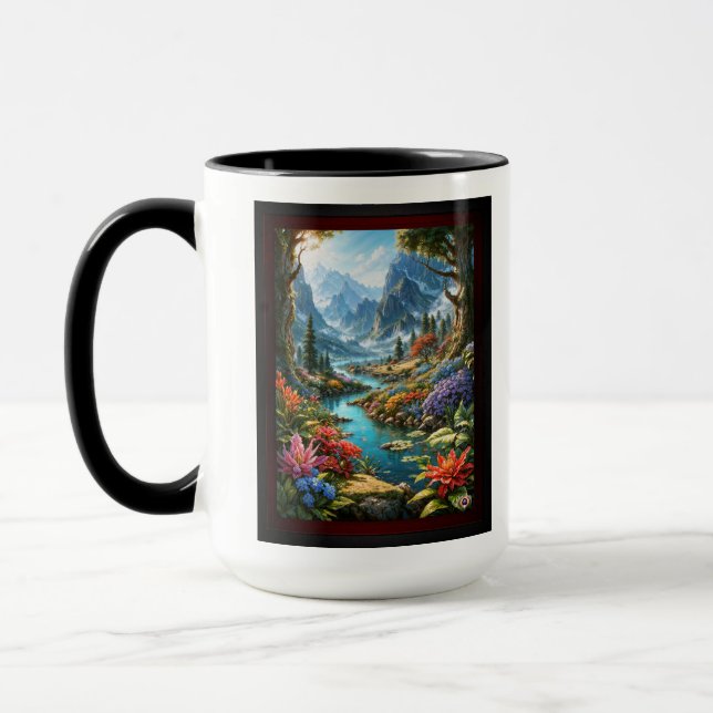 The Enchanting Land Of Kalakoff AI Art by Xzendor7 Mug (Left)