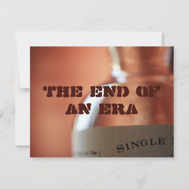The end of an era invitation (Front)