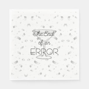 The End of an Error Martini Divorce Party Napkin