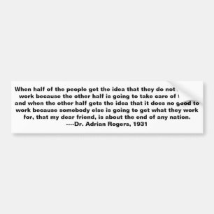 The end of any nation... bumper sticker