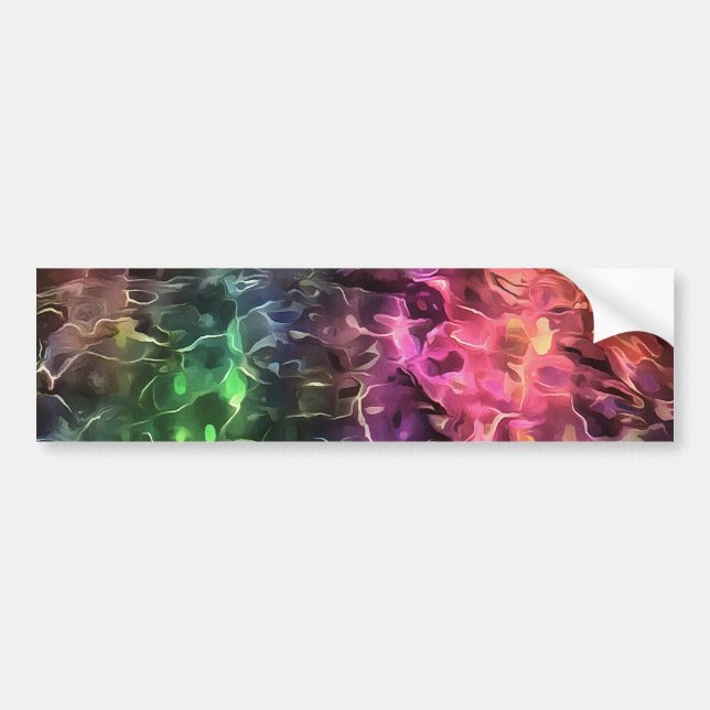 The End Of The Rainbow Bizarre Abstract Art Bumper Sticker (Front)