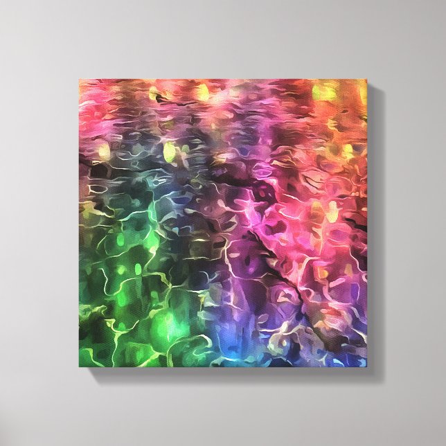 The End Of The Rainbow Bizarre Abstract Art Canvas Print (Front)