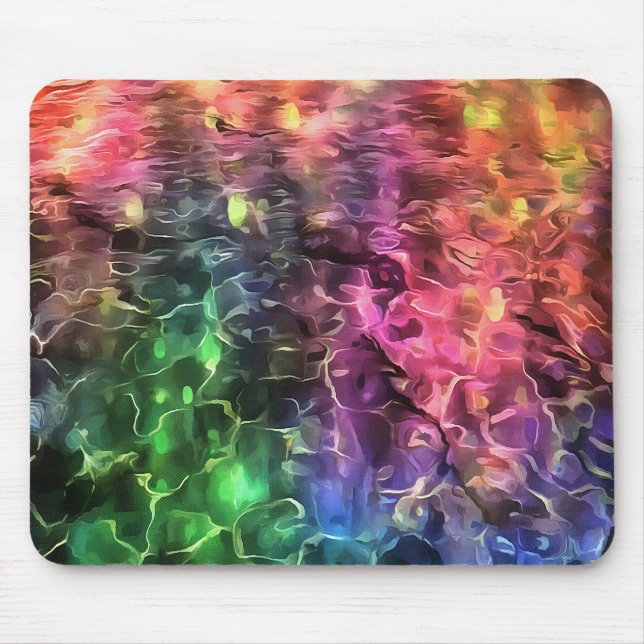 The End Of The Rainbow Bizarre Abstract Art Mouse Pad (Front)