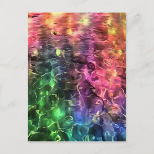 The End Of The Rainbow Bizarre Abstract Art Postcard