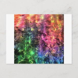 The End Of The Rainbow Bizarre Abstract Art Postcard