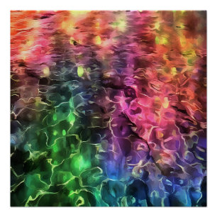 The End Of The Rainbow Bizarre Abstract Art Poster