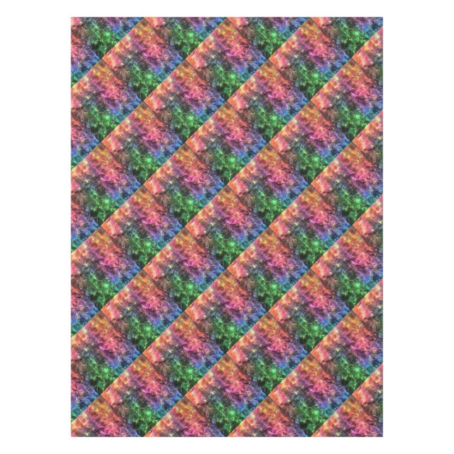 The End Of The Rainbow Bizarre Abstract Art Tablecloth (Front)