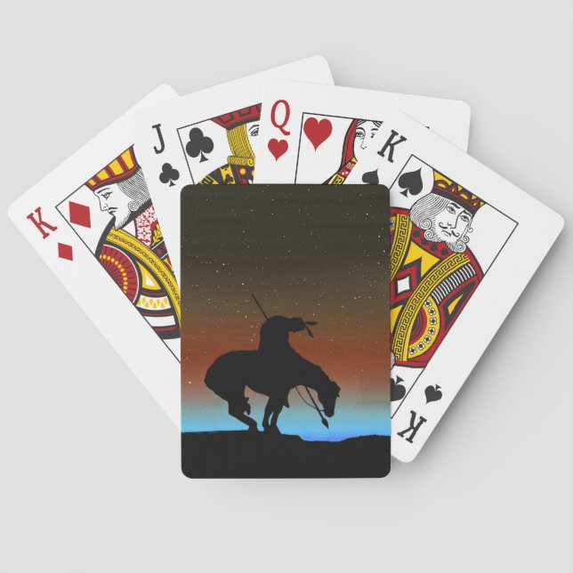 The End of the Trail Silhouette Playing Cards (Back)