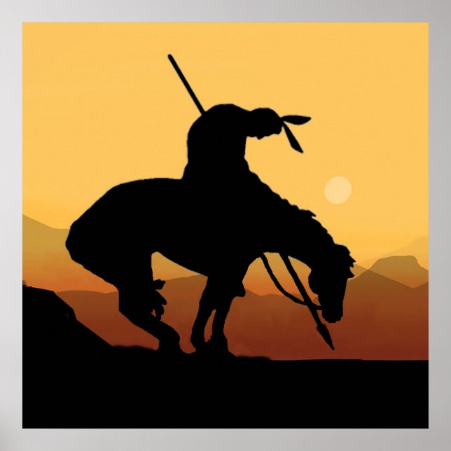 The End of the Trail Silhouette Poster (Front)