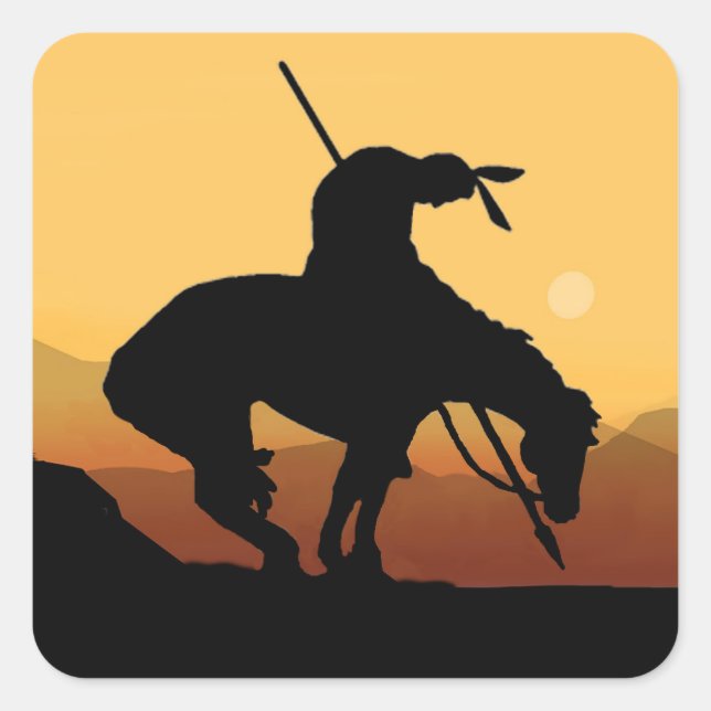 The End of the Trail Silhouette Stationary Sticker (Front)