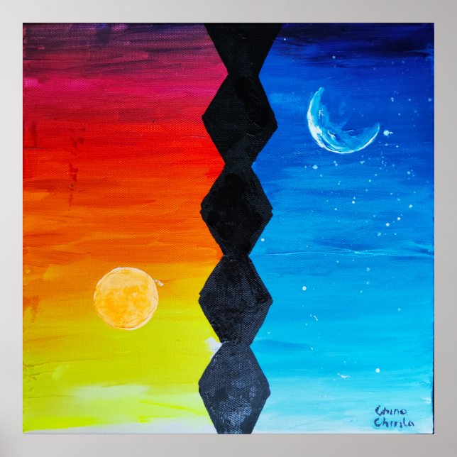 The endless column day and night poster (Front)