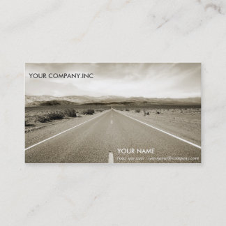 The endless desert road business card