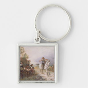 The Enemy Approaches (oil on canvas) Keychain