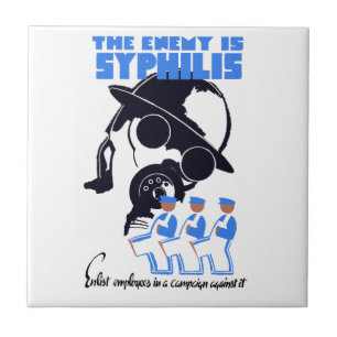 The Enemy Is Syphilis Tile