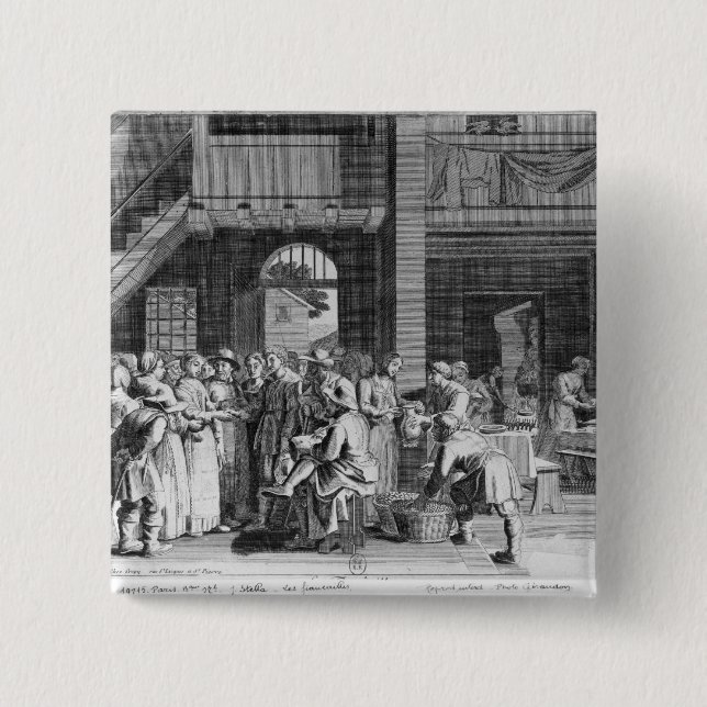 The Engagement 2 Inch Square Button (Front)