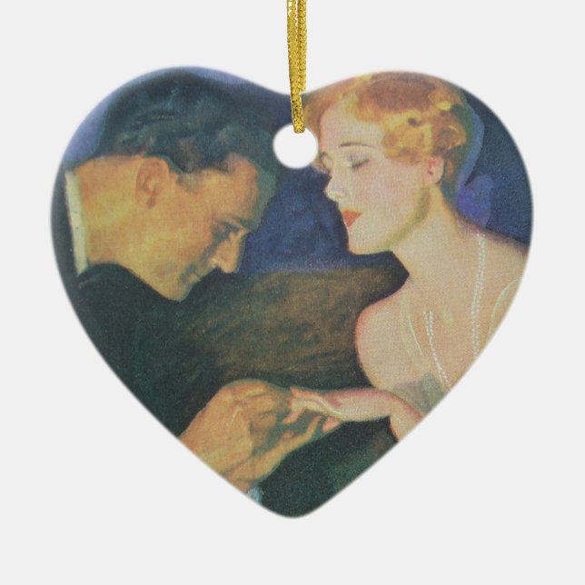 The Engagement Ceramic Ornament (Front)