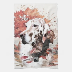 The English Setter,  Passion Hunting Kitchen Towel