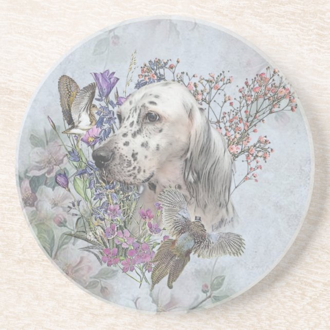 The English Setter Portrait  , art   Coaster (Front)