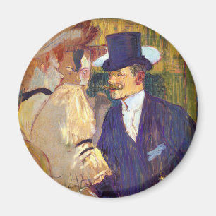 The Englishman by Toulouse Lautrec, Vintage Art Magnet