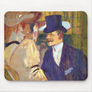 The Englishman by Toulouse Lautrec, Vintage Art Mouse Pad