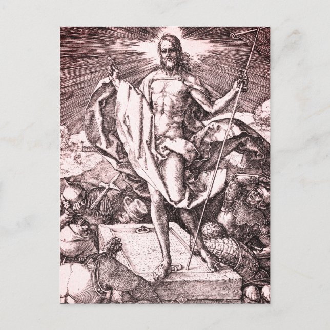 The engraved Passion series: Resurrection (No. 15) Postcard (Front)