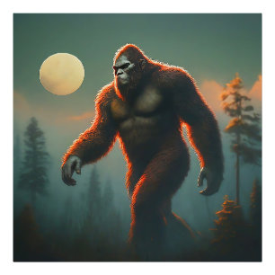 The Enigma of the Forest: Bigfoot Photo Print